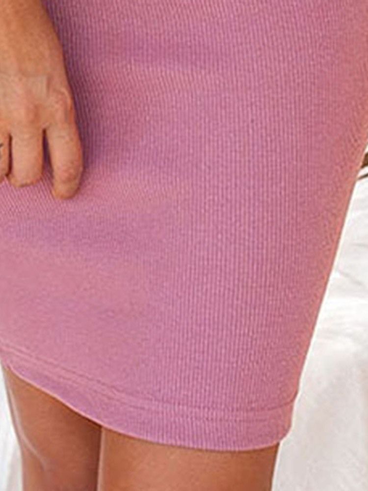 Kvinner Over-kneet V-hals Langermet Vestlig Bodycon-kjole