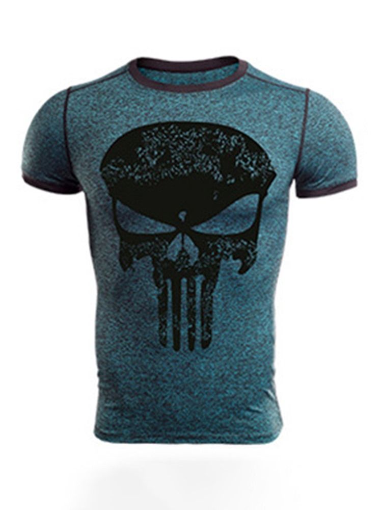 Herre Print Pullover Sports Tops