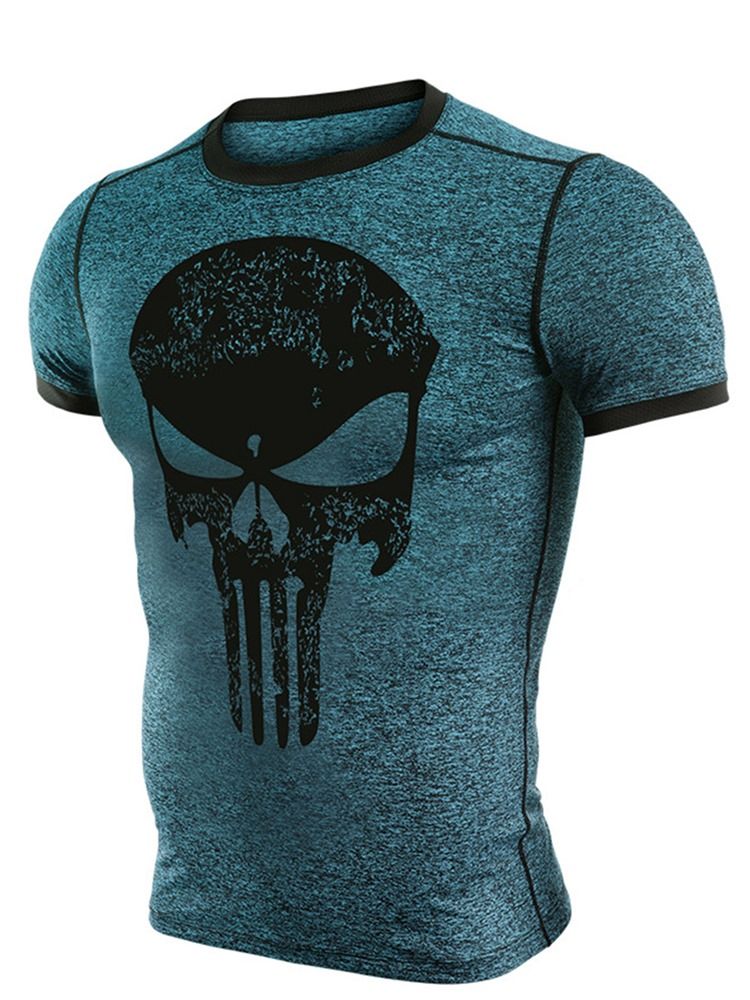 Herre Print Pullover Sports Tops