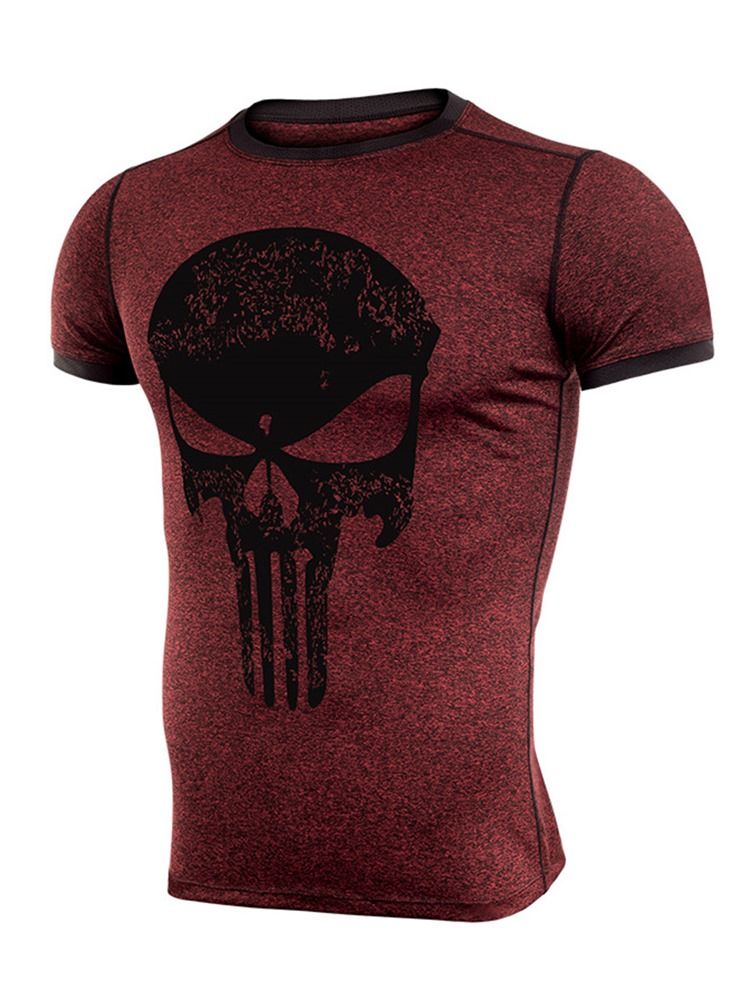 Herre Print Pullover Sports Tops