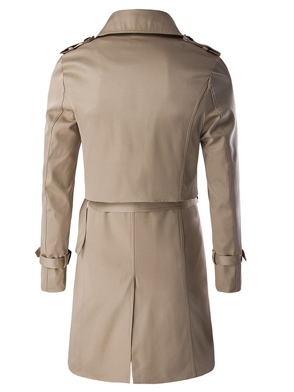 Avtakbar Vogue Dobbeltbrystet Slim Trenchcoat For Menn