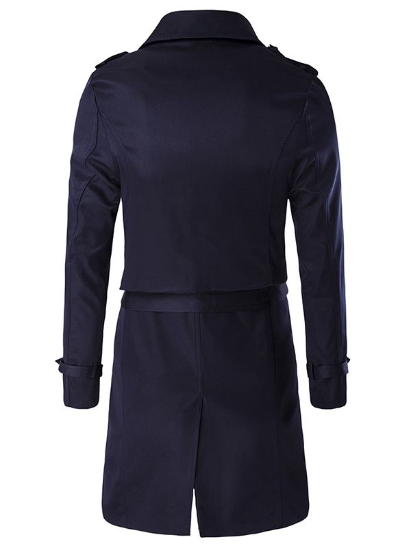 Avtakbar Vogue Dobbeltbrystet Slim Trenchcoat For Menn