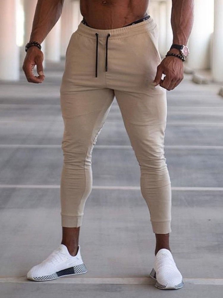 Plain Pocket Low Waist Herre Casual Bukser
