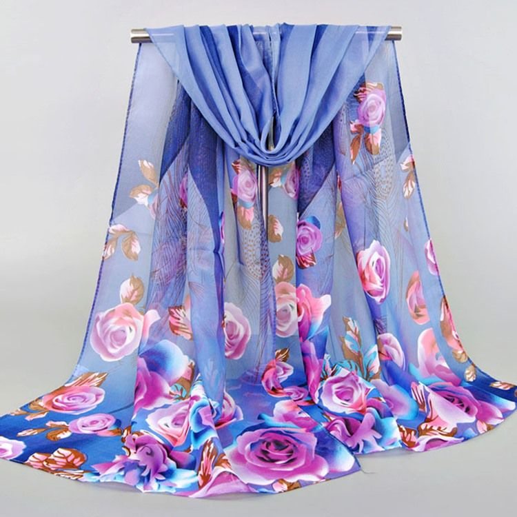 All Match Chiffon-trykt Skjerf For Kvinner