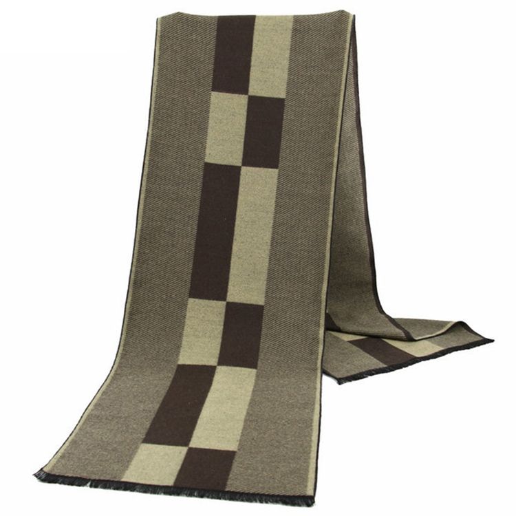 Bomull Rough Selvedge Rutete Skjerf For Menn