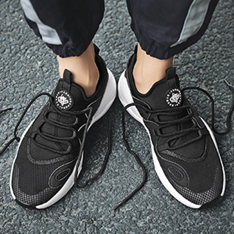 Pu Patchwork Lace-up Low-cut Øvre Herresneakers