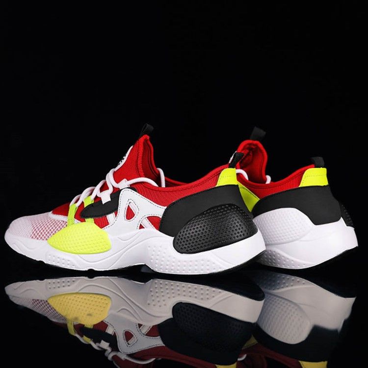 Pu Patchwork Lace-up Low-cut Øvre Herresneakers