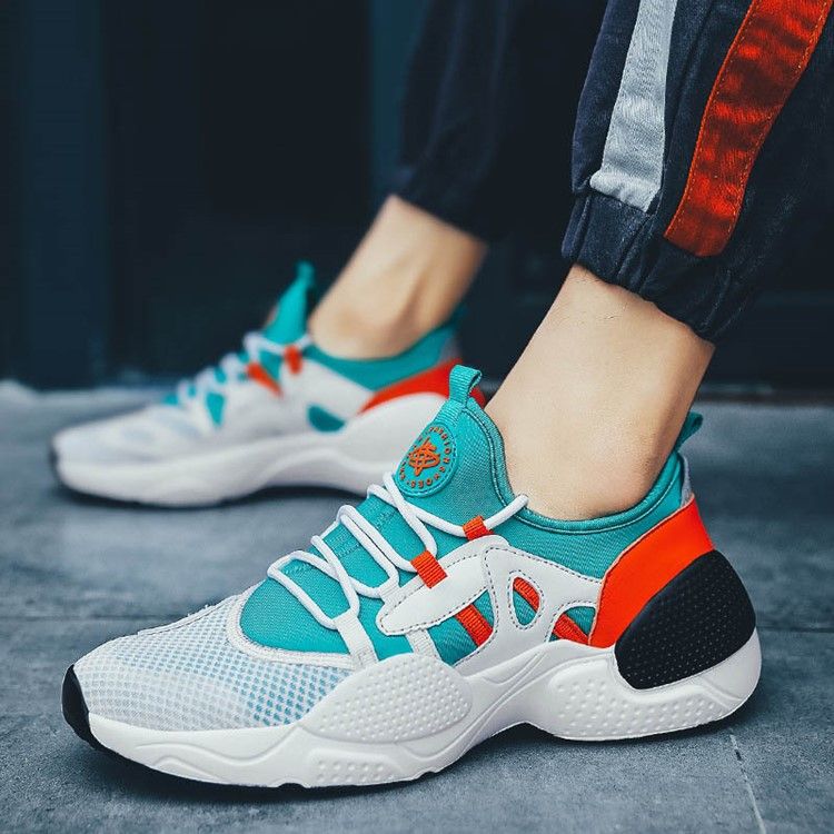 Pu Patchwork Lace-up Low-cut Øvre Herresneakers