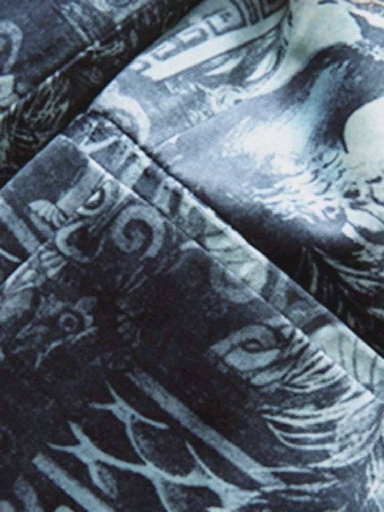 Single-breasted 3d Peacock Print Classic Vogue Blazer For Menn